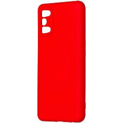 

Силиконовый чехол для Realme 7 Pro Красный микрофибра soft touch