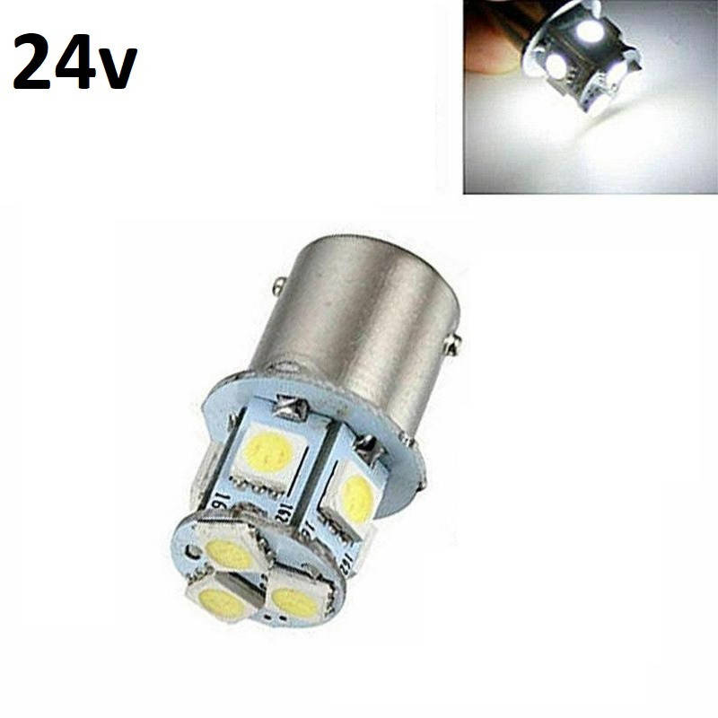 

Автомобильная LED лампа P21W S25 24V 8smd 5050 светодиодная, белый цвет света