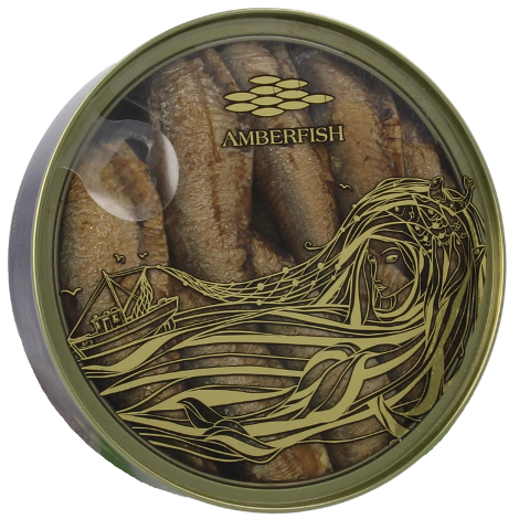 

Рыбная консервная шпроты в масле Amberfish Sprotes Ella (Can Peel) 160 г, 72шт/ящ