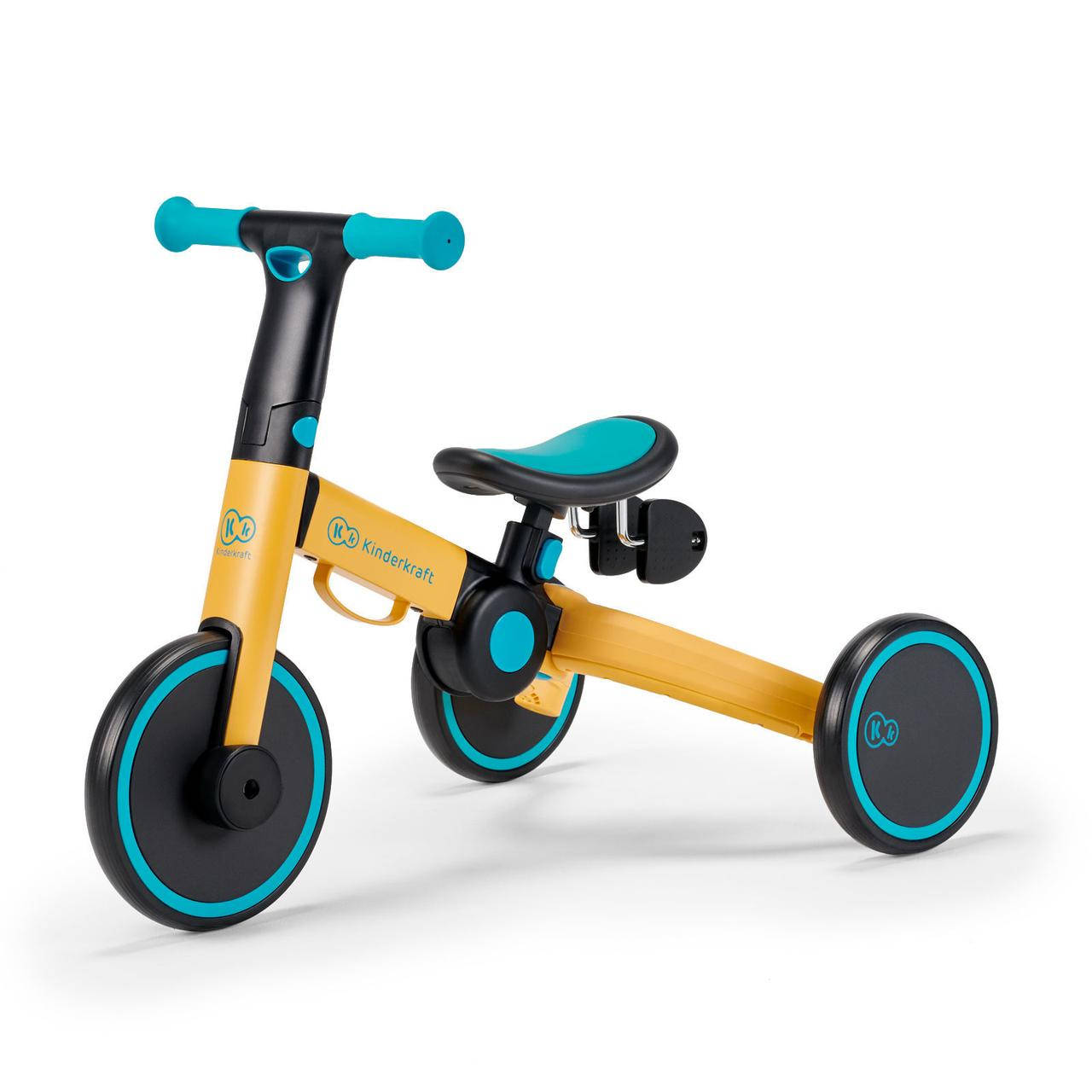 

Трехколесный велосипед беговел 3в1 Kinderkraft 4TRIKE Primrose Yellow, Желтый