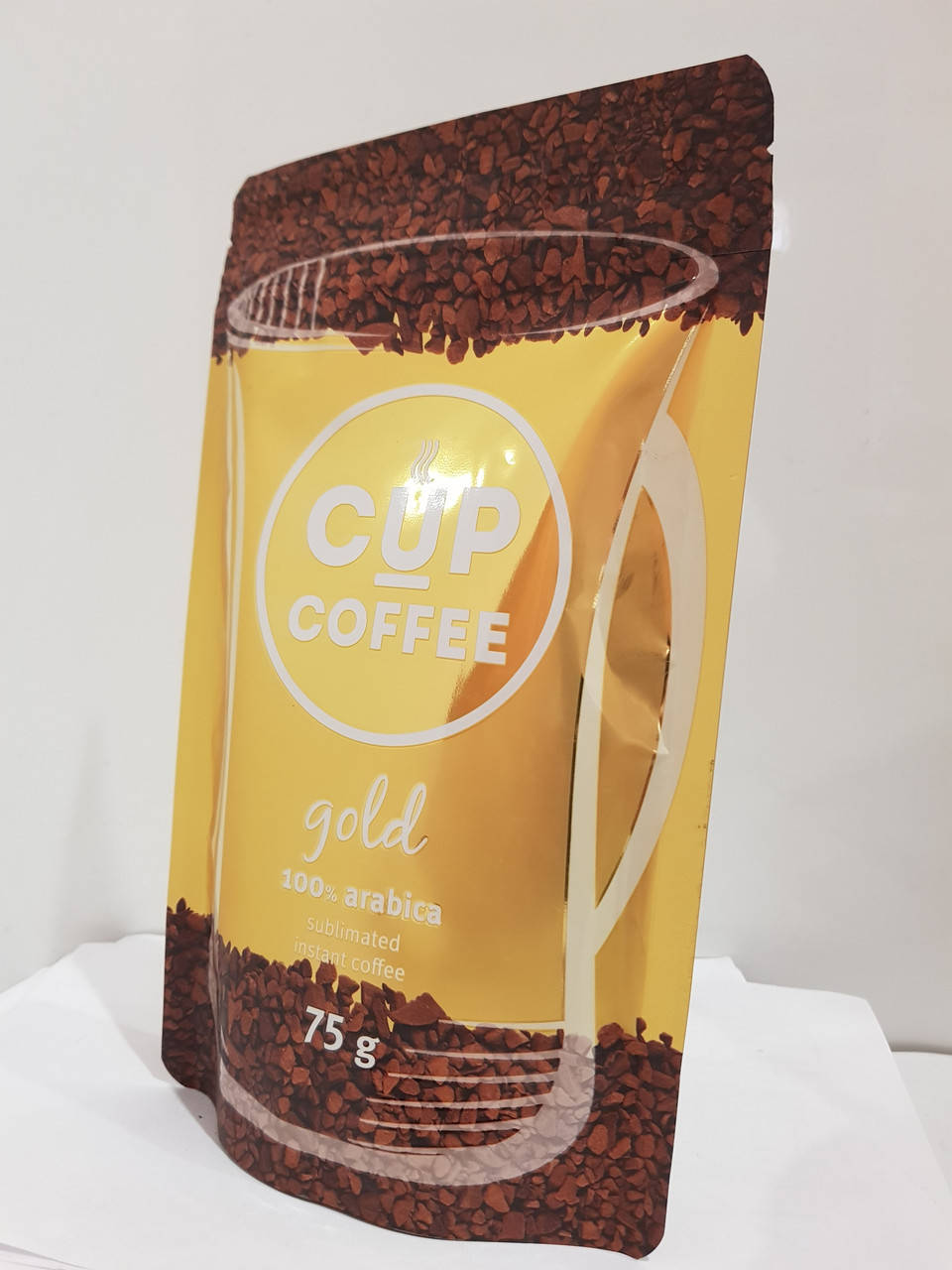 

Кофе растворимый сублимированный арабика Cup coffee Gold, 75г в пакете