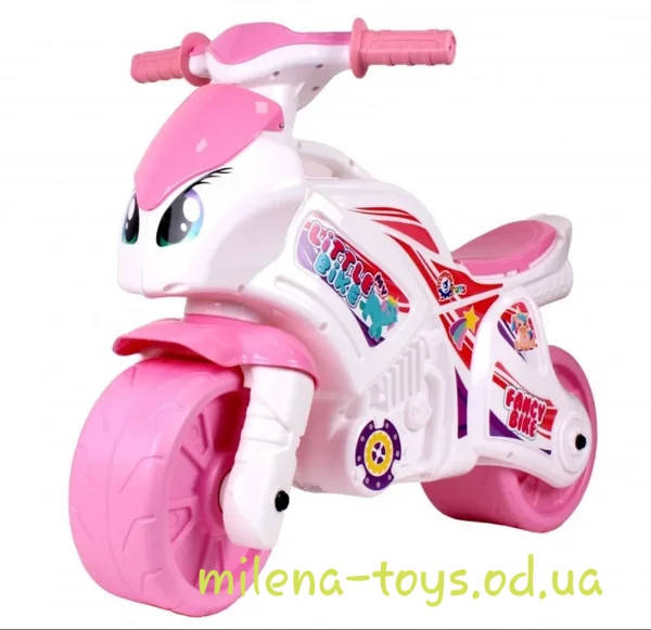 

Детский мотоцикл ТехноК не музыкальный светло-розовый 6450
