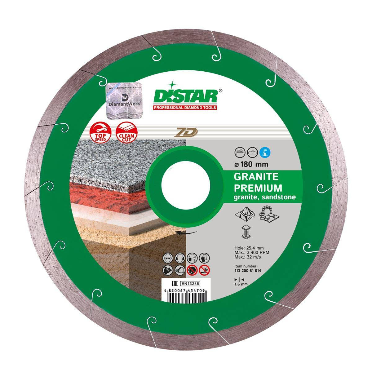

Диск алмазный DI-STAR 1A1R 200x1,8x10x25,4 Granite Premium (11320061015)