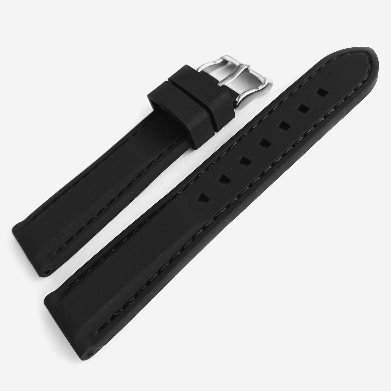 

Каучуковый ремешок для часов K2000BL-04 20 мм | Черный