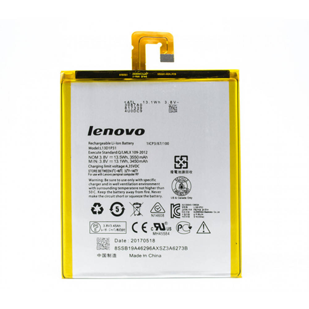 

Аккумулятор L13d1p31 для Lenovo A3500, S5000, A7-10, A7-30 (Original) 3550mAh