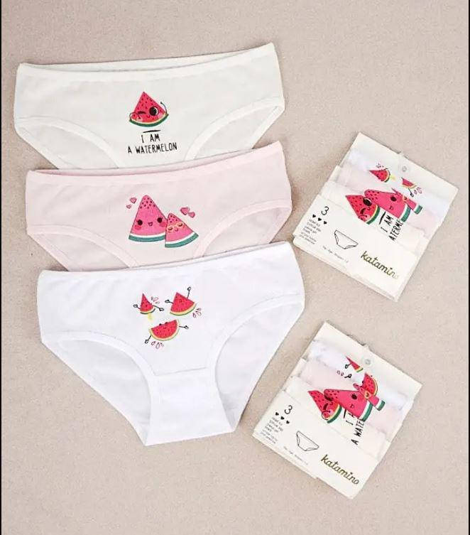 

Детские хлопковые трусики для девочек1-2 года Domi kids, 3 шт в упаковке, Белый