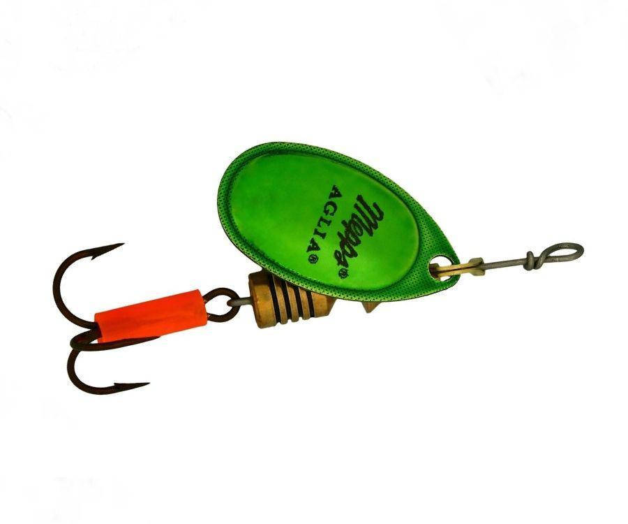

Блесна Mepps Aglia Platinum 2 Green/Gold 4.5г, Зелёный