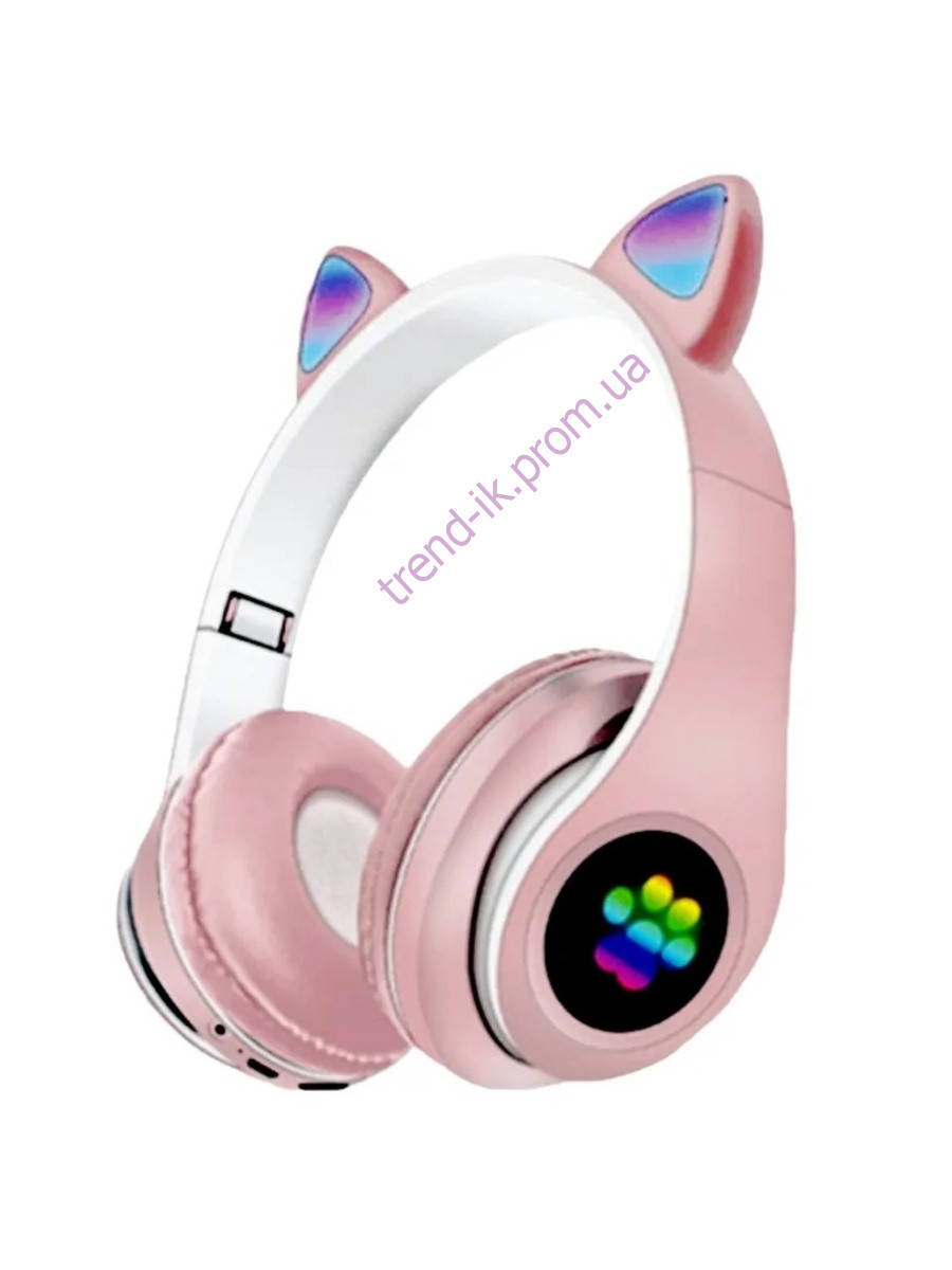 

Беспроводные наушники с ушками и подсветкой розовые MDR Cat VZV, Розовый