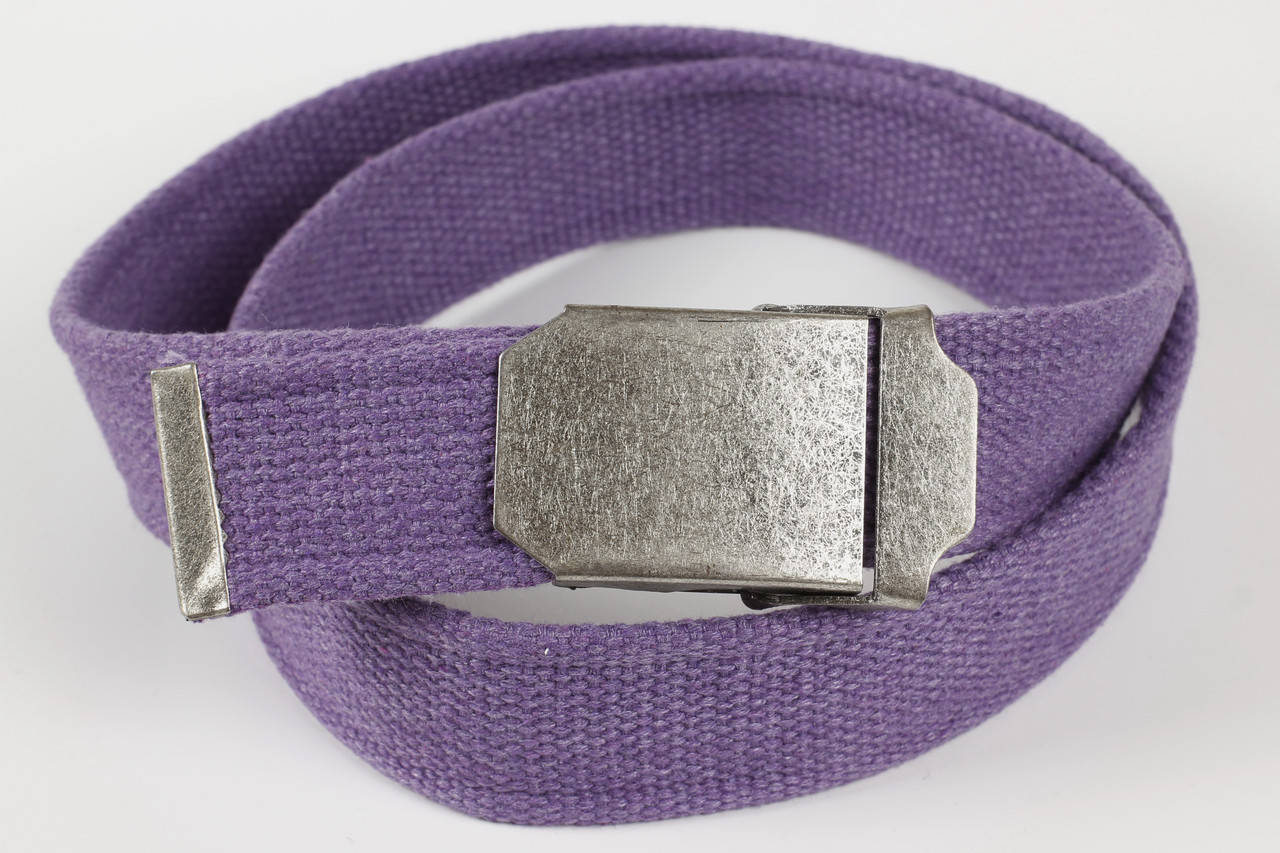 

Ремень мужской унисекс джинсовый тканевый однотонный 40 мм сиреневый