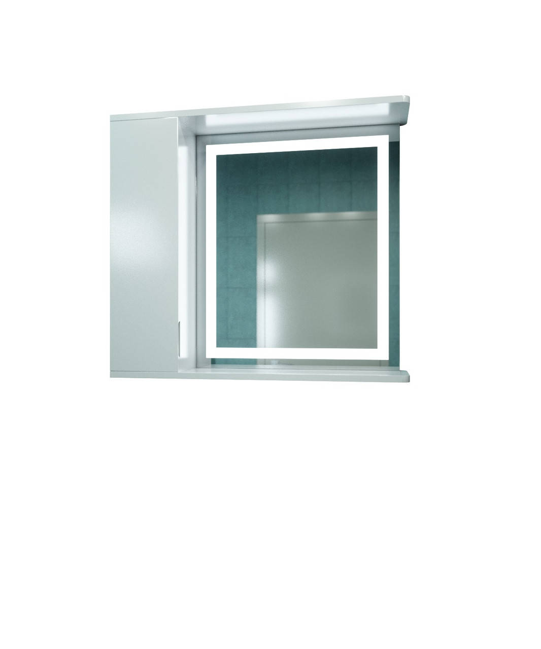 

Зеркальный шкаф с LED подсветкой ШК703 (700х700) дверь слева