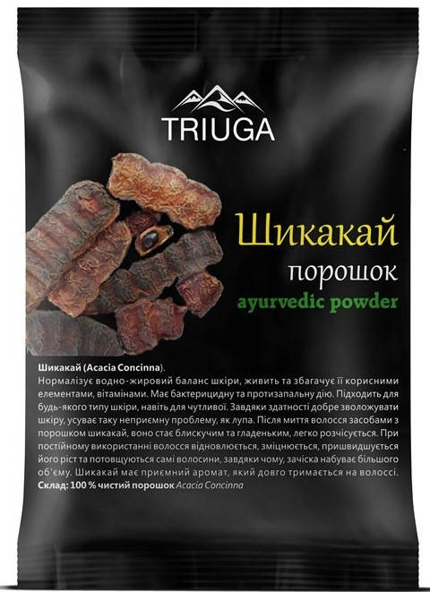 

Натуральный аюрведический порошок ШИКАКАЙ , 50г, Triuga