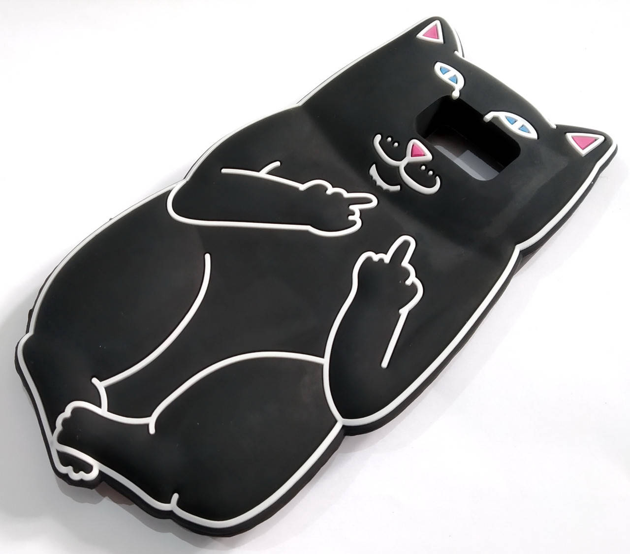 

Чехол детский для Samsung Galaxy S7 Edge g935 силиконовый объемный игрушка черный кот