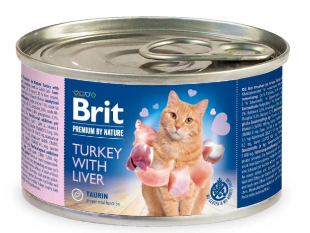 

Brit Premium Turkey & Liver 200г *6 шт паштет с индейкой и печенью для кошек