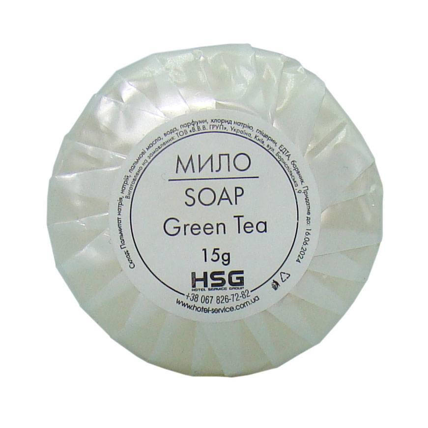 

Мыло гостиничное 15 гр. "Green Tea", круглое (Мин. заказ от 100 шт)