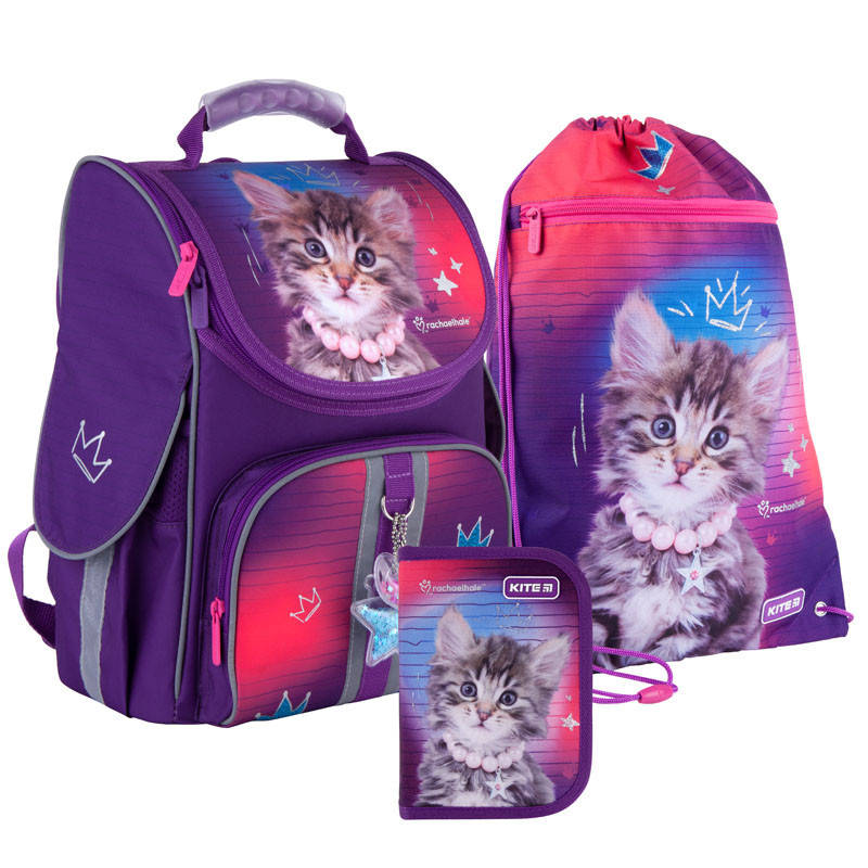 

Школьный набор рюкзак + пенал + сумка Kite Rachael Hale (R21-501S) 980 г 35x25x13 см 11,5 л фиолетовый