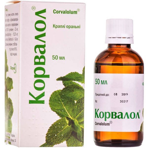 

Корвалол капли оральные флакон 50 мл