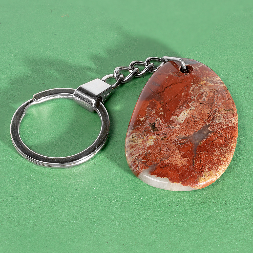 

Яшма красная, брелок, 087БЯ, Красный
