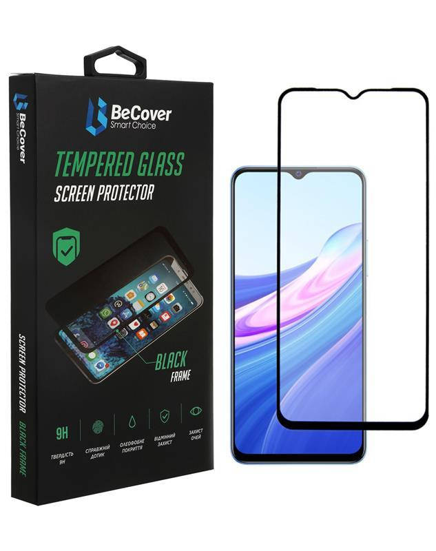 

Защитное стекло BeCover для Vivo Y33s/Y21 Black (707248), Черный