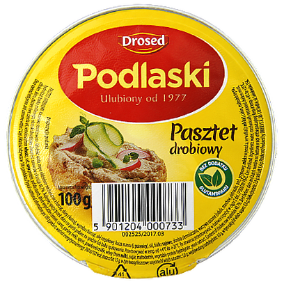 

Паштет Подляскі курка Podlaski drobiowy 100g 15шт/ящ (Код : 00-00012055)