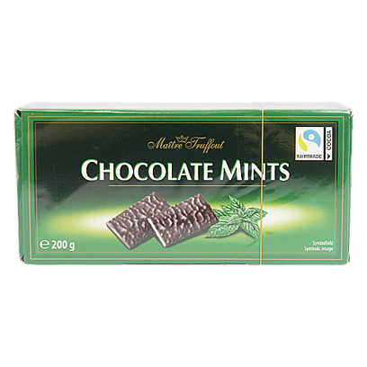 

Шоколад Маітре ментол Maitre Truffaut Chocolate mints 200g 16шт/ящ (Код : 00-00004394)