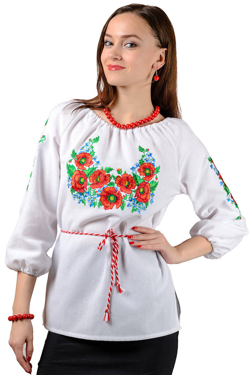 

Женская сорочка вышиванка (рукав 3/4) размеры: 42, Белый