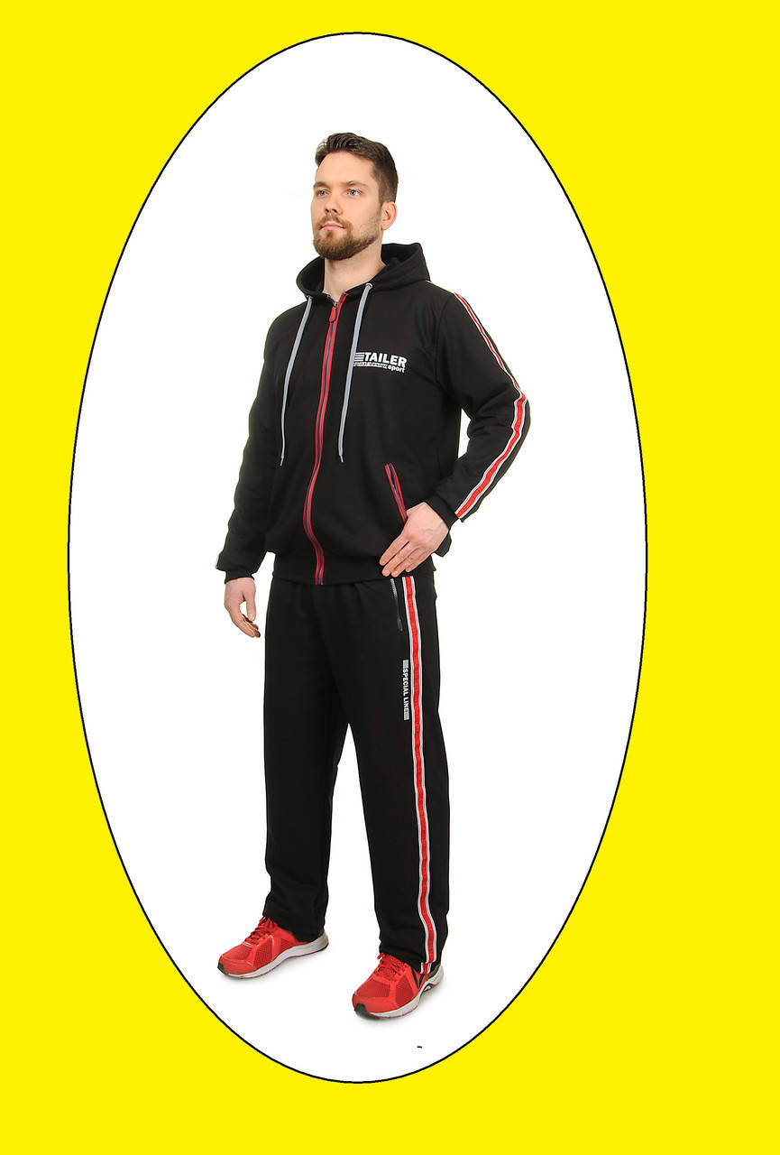 

Мужской спортивный костюм, демисезонный , р-р 48-58, Черный