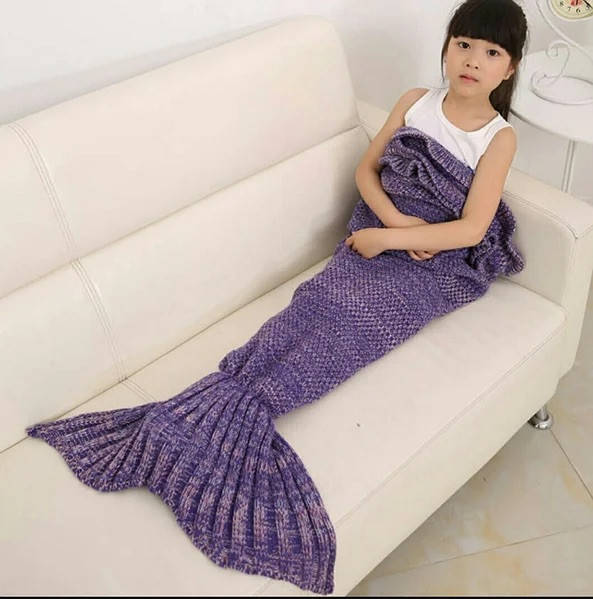 

Плед акриловый теплый "Русалка", Разные цвета