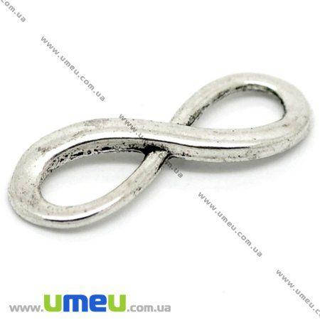 

Коннектор металлический Бесконечность, 23х8 мм, Античное серебро, 1 шт (KON-006050)