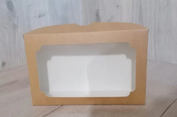 

Коробка для эклеров 230*150*60 с окном крафт