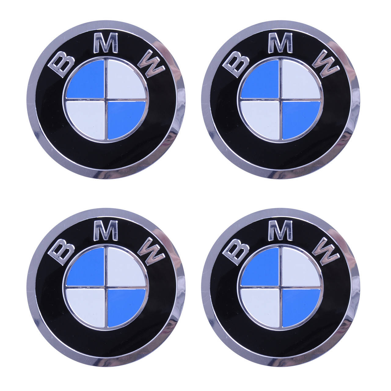 

Наклейка черно-синяя с логотипом BMW для колпаков 90мм, 4шт