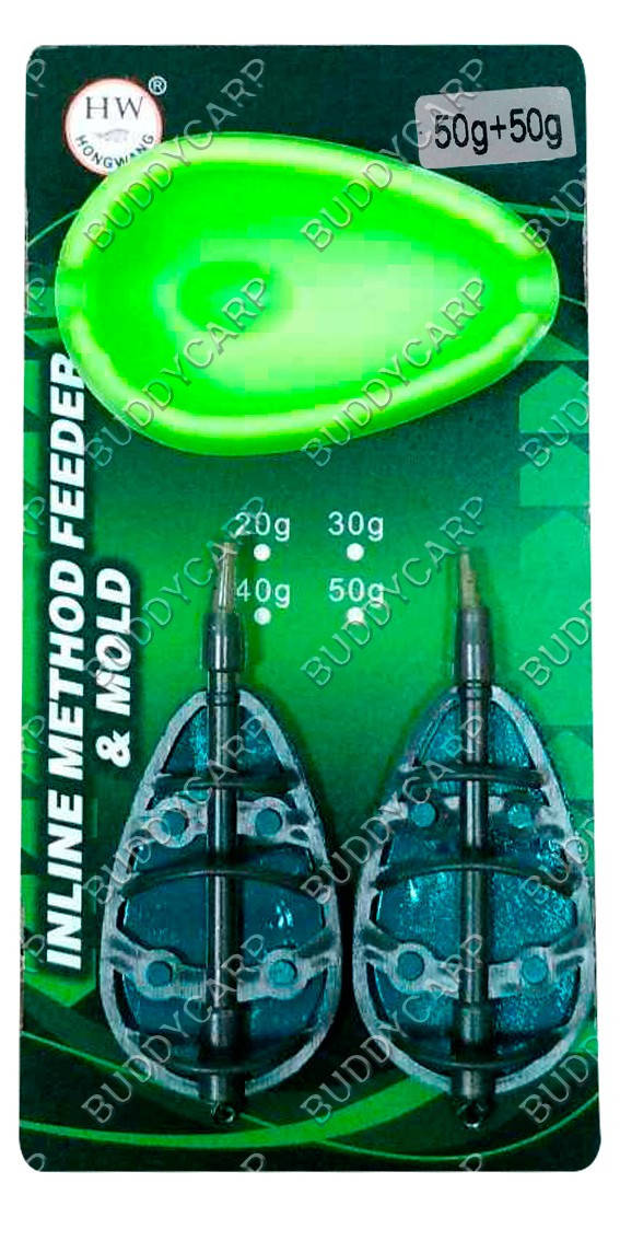 

Набор кормушек 2 шт по 50 гр Inline Method Feeder с пресс-формой
