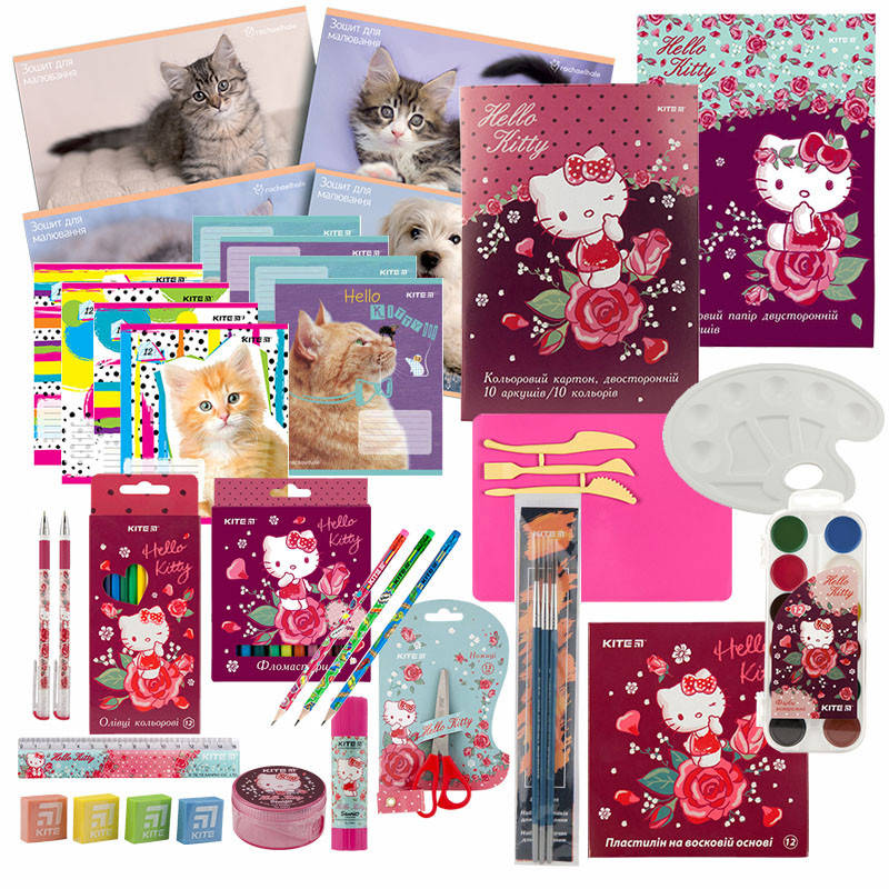 

Набор канцтоваров 27 предм. Hello kitty KITE HK20-000