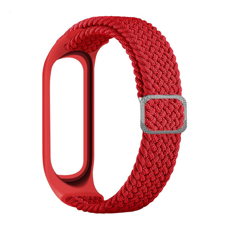 

Ремешок mi band 4 ремешок к браслету Mi Band 3 плетеный solo loop красный