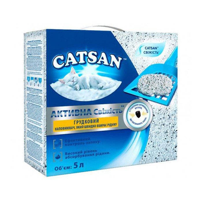 

Catsan Active Fresh Наполнитель комкующийся с активированным углем 5 л