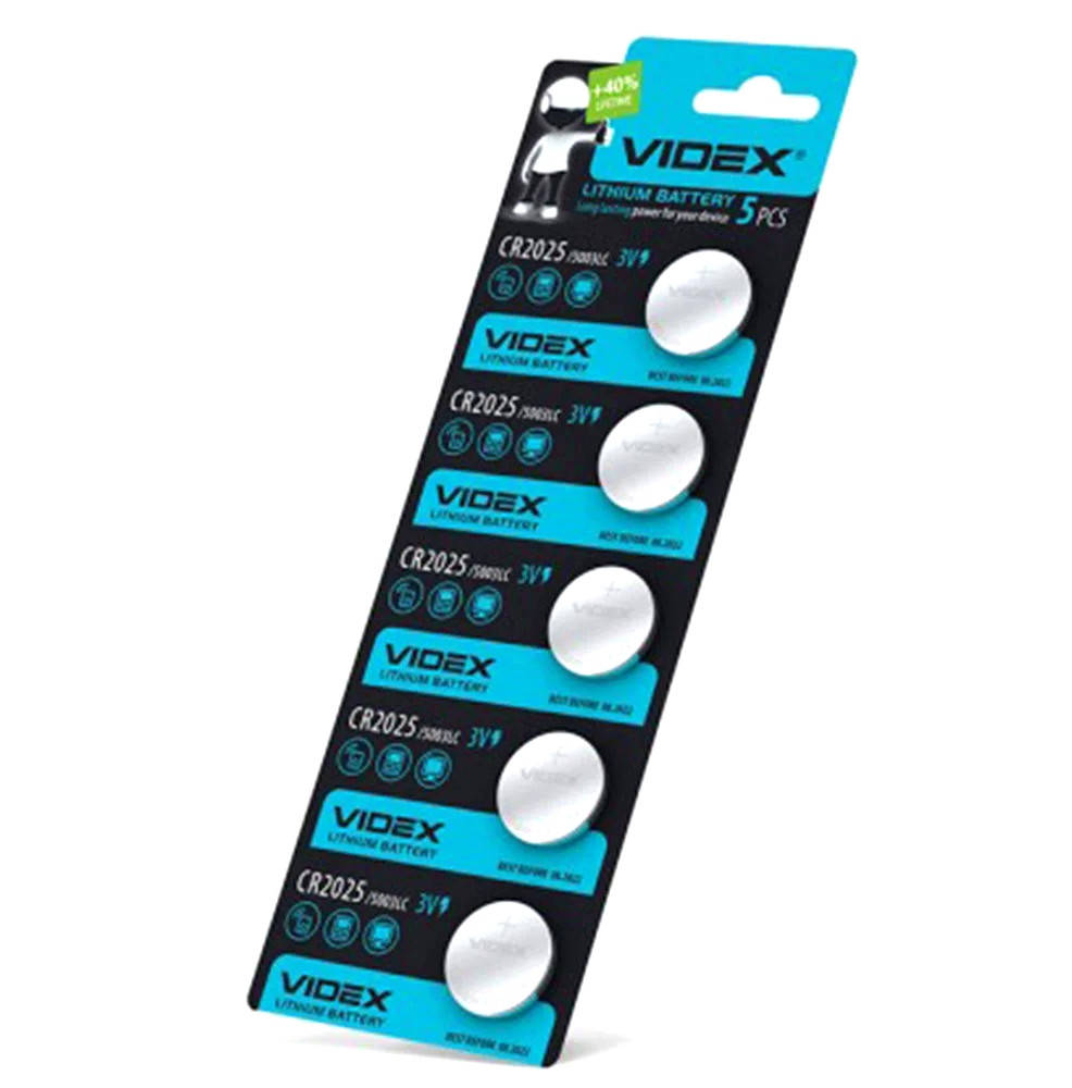 

Литиевая Батарейка Videx CR2025 3V Таблетка Цена за блистер 5шт