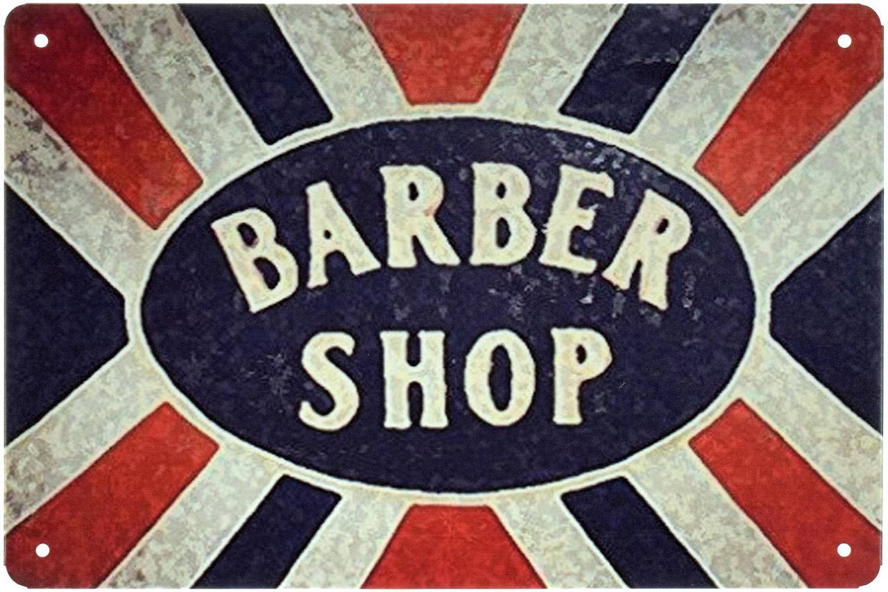 

Металлическая табличка "Барбершоп (Ретро) / Barber Shop" (ms-001645)