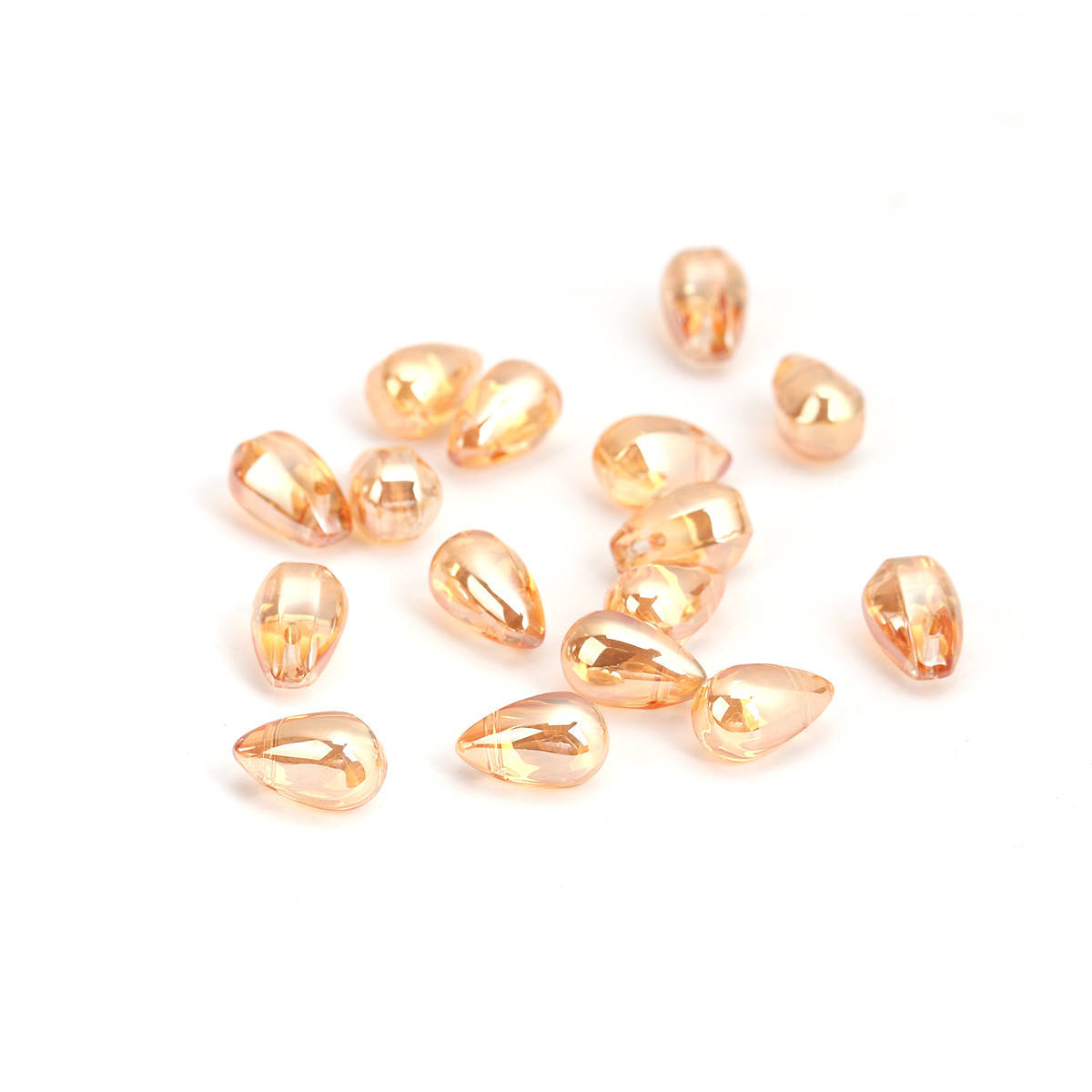 

Стеклянная бусина Finding Капля Оранжевый перелив Шлифованный 9 мм x 6 мм, 0.8 мм