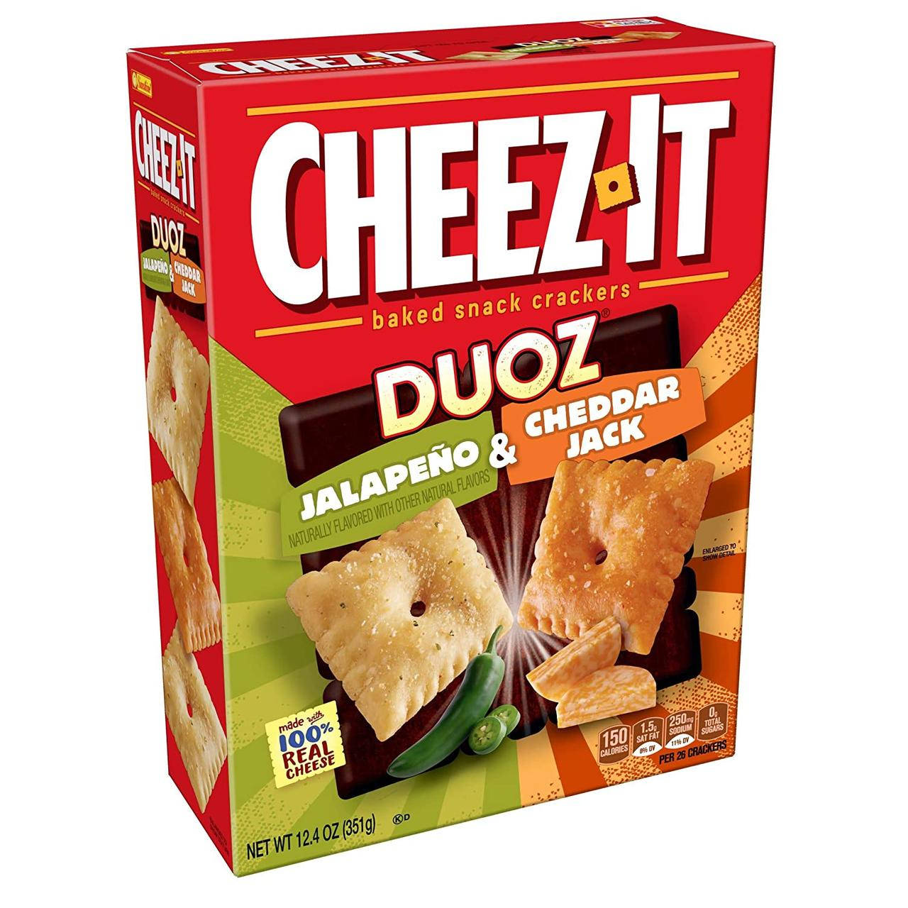 

Снеки Cheez-It DUOZ Jalapeno & Cheddar Jack Baked Snack Cheese Crackers 351g