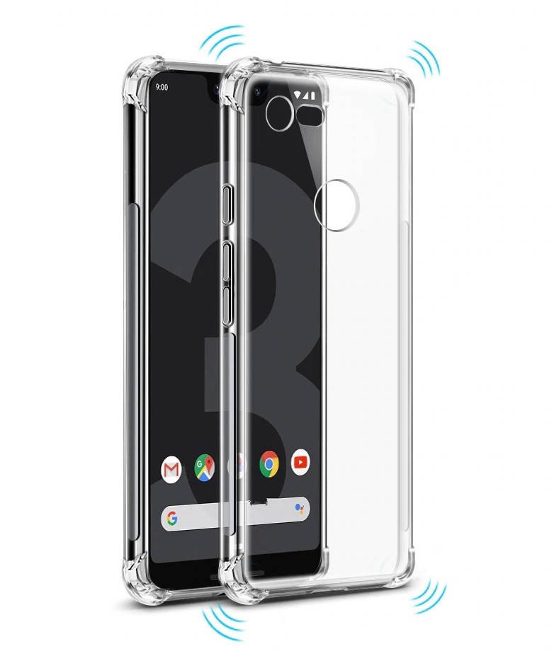 

Силиконовый прозрачный чехол для Google Pixel 3 XL усиленные углы