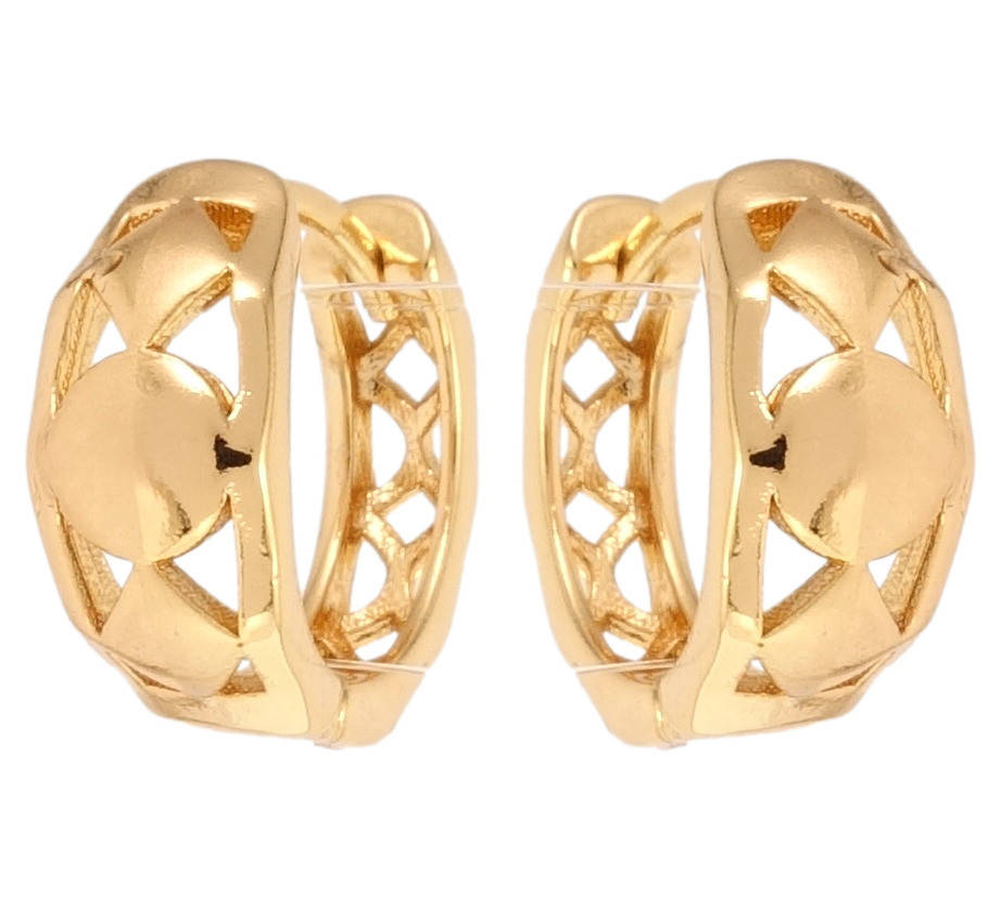 

Серьги Xuping Позолота 18K колечки "Геометрия с напылением"