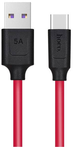 

Кабель USB Hoco X11 Fast Charging USB Type-C 5A Red, Красный