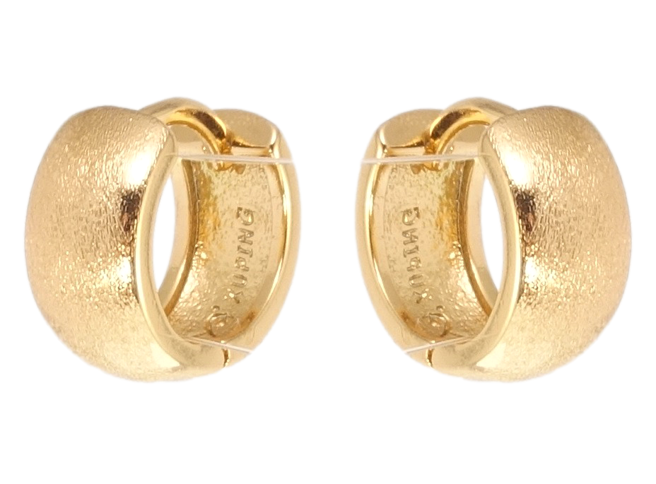 

Серьги Xuping Позолота 18K колечки "Классика с шагренью"