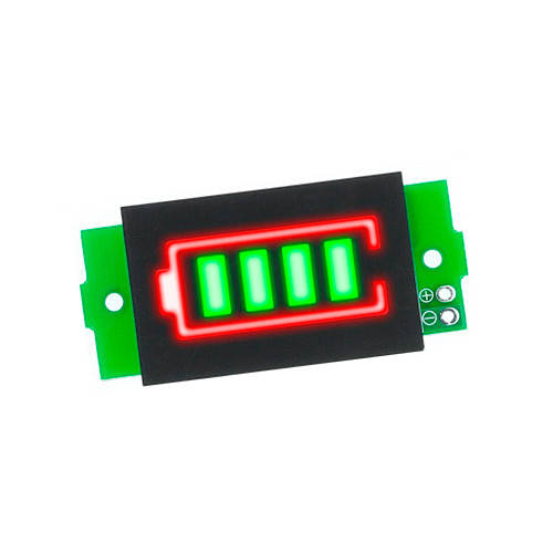 

Модуль LED индикации 1S-8S уровня заряда Li-ion аккумуляторов, зеленый