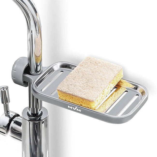 

Полочка на душевую штангу и смеситель с фиксатором серая MVM BP-22