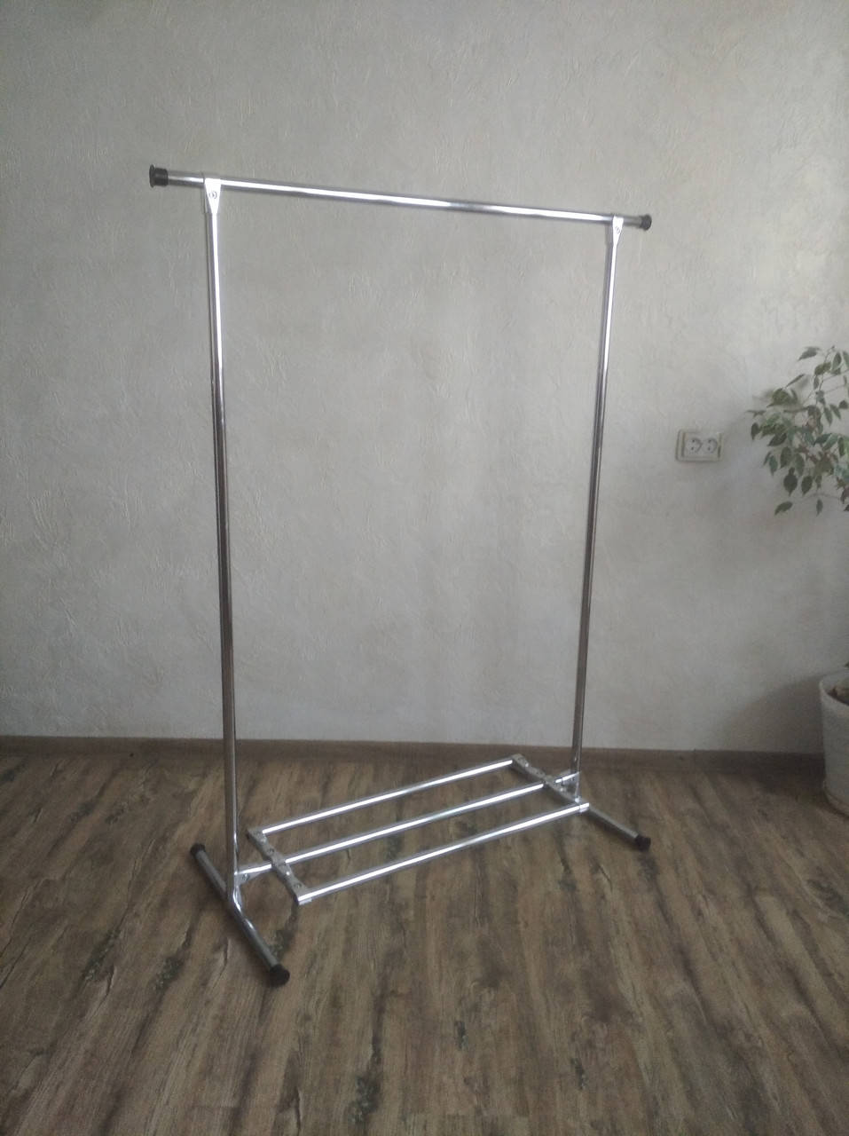 

Стойка для одежды одинарная,купить стойуку,вешалку для вещей с полочкой для обуви