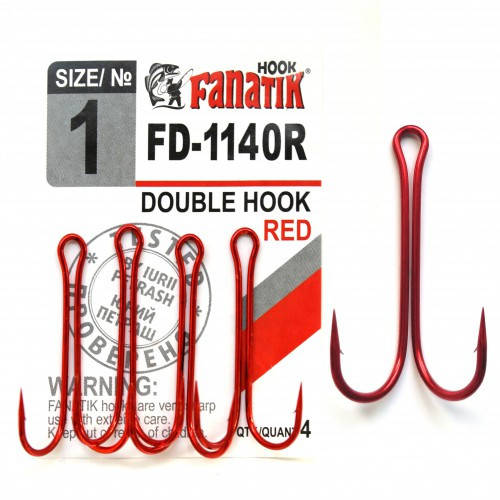 

Двойной крючок Fanatik FD-1140 RED