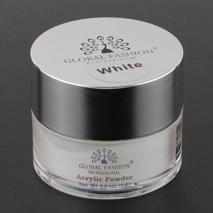 

Акриловая пудра Global Fashion, 15 г (белая), Белый
