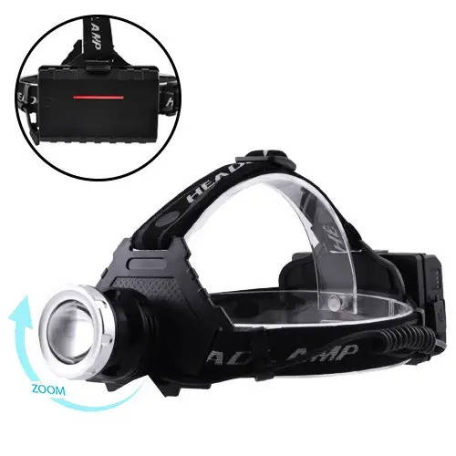 

Фонарь налобный T50-P70 ( ЗУ micro USB, 3x18650, signal light, zoom), Черный