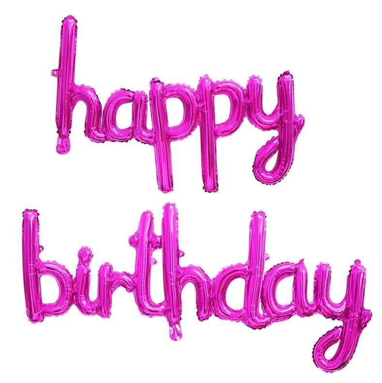 

Фольгированные надувные шары Happy Birthday | Малиновый