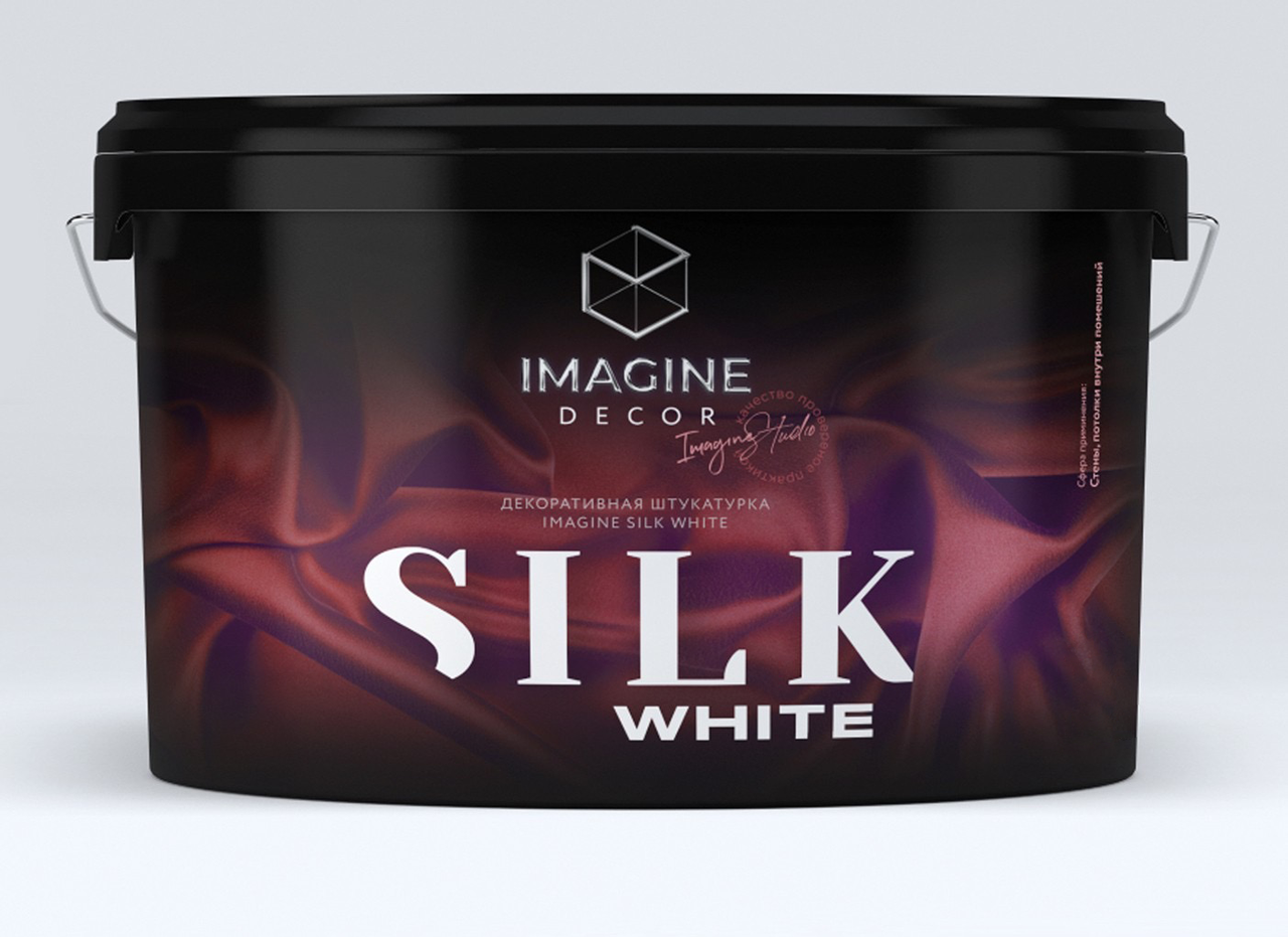 

Перламутровая штукатурка "Silk White" 1 л ТМ Imagine Decor, Белый